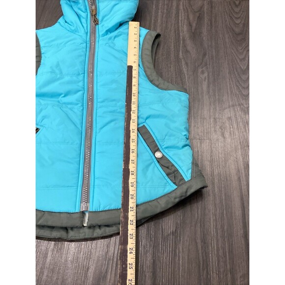 DIESEL SLEEVELESS JACKET VEST PUFFER ZIPPER TEAL WITH GREY TRIM SIZE L LARGE - Picture 12 of 16